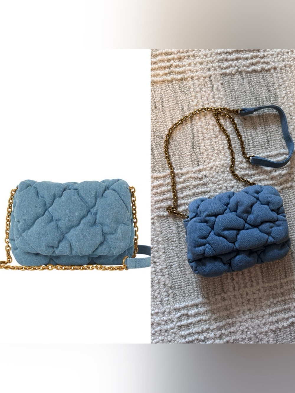 H&M x Brock Quilted Denim Crossbody Bag